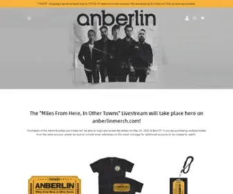 Anberlinmerch.com(Anberlin Merch) Screenshot