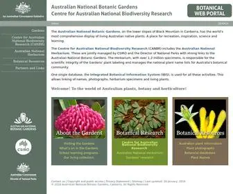 ANBG.gov.au(Australian National Botanic Gardens) Screenshot