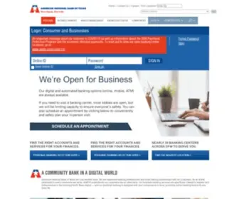 ANBTX.com(American National Bank of Texas) Screenshot