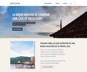 Ancana.co(La mejor manera de comprar tu casa de vacaciones) Screenshot