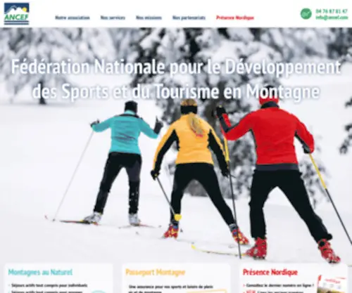 Ancef.com(Fédération Nationale pour le Développement des Sports et du Tourisme en Montagne) Screenshot