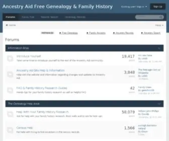 Ancestryaid.co.uk(Ancestry Aid) Screenshot