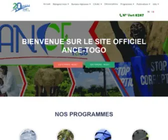 Ancetogo.org(Alliance Nationale des Consommateurs et de l'Environnement) Screenshot