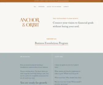 Anchorandorbit.com(A Creative Business Coach For Creative Business Owners) Screenshot