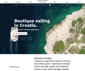 Anchorandwine.com(Boutique sailing Croatia) Screenshot