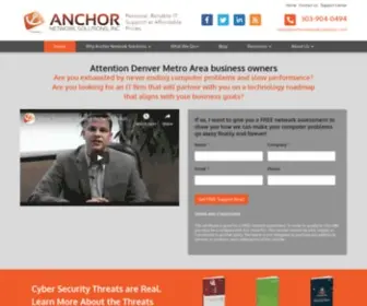 Anchornetworksolutions.com(Denver IT Support and IT Consulting Services) Screenshot