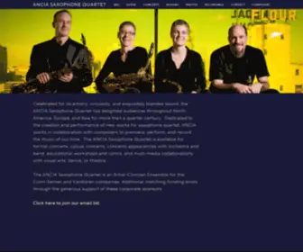 Anciaquartet.com(ANCIA Saxophone Quartet) Screenshot