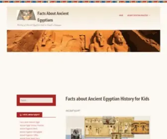 Ancientegyptianfacts.com(Egyptian History for Kids) Screenshot
