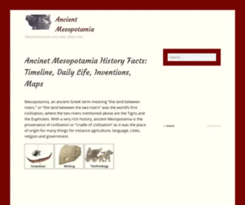 Ancientmesopotamians.com(Ancinet Mesopotamia History Facts) Screenshot