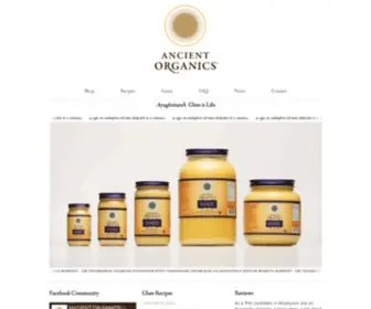 Ancientorganics.com(Ancient Organics Ghee) Screenshot