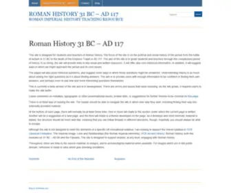 Ancientromanhistory31-14.com(Roman History 31 BC) Screenshot