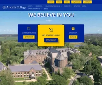 Ancilla.edu(Ancilla College) Screenshot