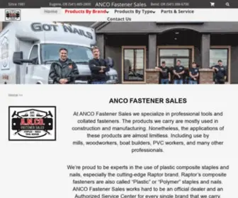 Ancofastenersales.com(ANCO Fastener Sales) Screenshot