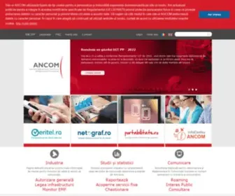 Ancom.ro(Autoritatea Nationala pentru Administrare si Reglementare in Comunicatii) Screenshot