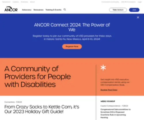 Ancor.org(Home Page) Screenshot