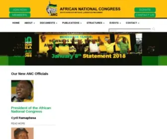 ANC.org.za(African National Congress) Screenshot