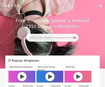 Ancta.com(Free Ringtones Iphone & Android) Screenshot