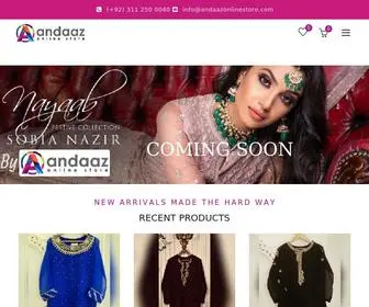 Andaazonlinestore.com(Andaaz Online Store) Screenshot