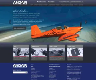 Andair.co.uk(Andair design and manufactured precision aircraft components) Screenshot