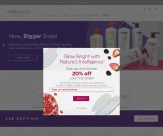 Andalou.com(Looking for Certified Organic skincare) Screenshot