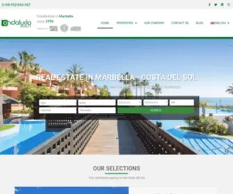 Andaluciarealty.com(Your real estate on the Costa del Sol) Screenshot