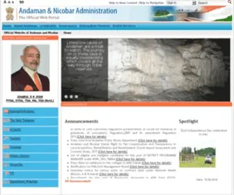 Andaman.gov.in(The official website of Andaman & Nicobar Administration) Screenshot