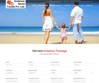 Andamanworldtravels.com(Best Holiday and Honeymoon Packages for Andaman and Nicobar Islands) Screenshot