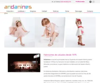 Andanines.com(Fabricante de calzado infantil) Screenshot