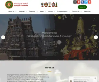 Andavan.org(Srirangam Srimad Andavan Ashramam) Screenshot