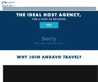 Andavotravel.com(The best host travel agency for travel Advisors) Screenshot