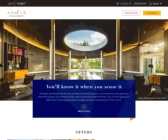 Andaz.com(Luxury Boutique Hotels) Screenshot