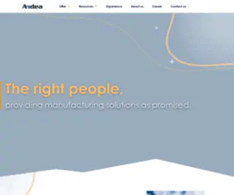 Andea.com(DELMIA Apriso &amp; DELMIA Ortems reseller/integrator for US/Europe) Screenshot