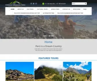 Andeantrekkingperu.com(Andean trekking peru) Screenshot