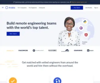 Andela.com(Connecting brilliance with opportunity) Screenshot
