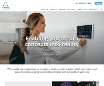 Andersdx.com(Display, Embedded, and Industrial IoT solutions by Anders Electronics) Screenshot