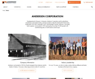 Andersencorporation.com(About Andersen) Screenshot