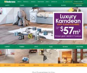 Andersens.com.au(The Respected Name In Floor and Window Coverings) Screenshot