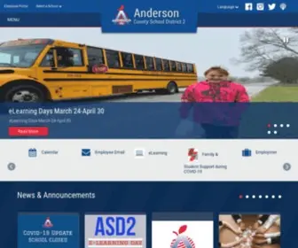 Anderson2.org(Anderson County School District 2) Screenshot