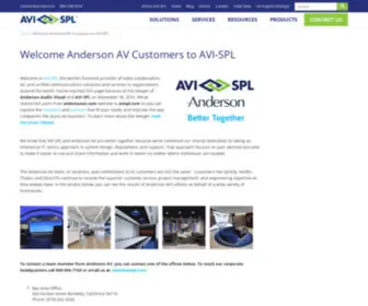 Andersonav.com(Audio visual consultants) Screenshot