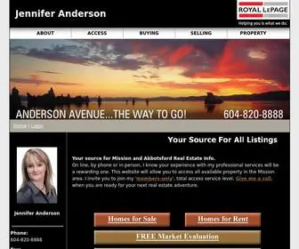Andersonavenue.com(Mission Real Estate from Jennifer Anderson) Screenshot
