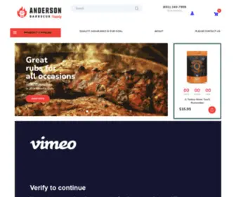 AndersonbbQsupply.com(Anderson BBQ Supply) Screenshot