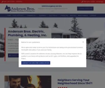 Andersonbros.com(Electric, Plumbing, & Heating, Inc) Screenshot