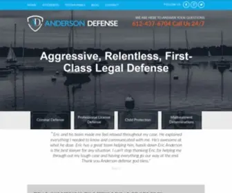 Andersondefense.com(A legal issue like a criminal charge) Screenshot