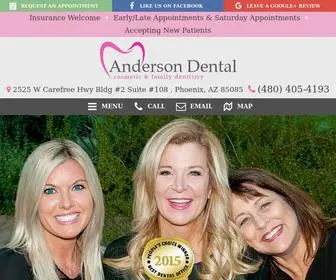 Andersondentalaz.com(Dentist near Anthem) Screenshot