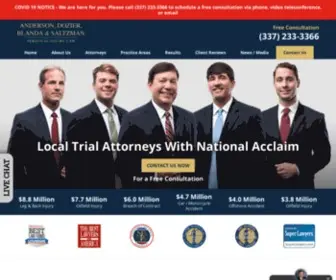 Andersondozier.com(Lafayette Personal Injury Lawyer) Screenshot