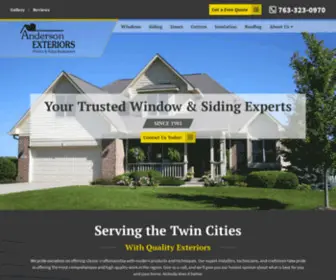 Andersonexteriors.com(Siding & Window Replacement Contractor Minnesota) Screenshot