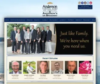 Andersonfuneral.net(Anderson Funeral Home) Screenshot