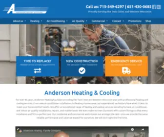 Andersonheating.com(Furnace & A/C Repair & Install) Screenshot