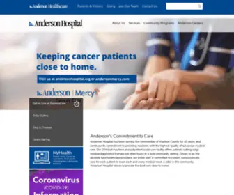 Andersonhospital.org(Anderson's Commitment to Care) Screenshot