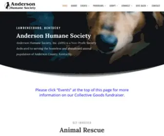 Andersonhumane.org(Anderson Humane Society) Screenshot